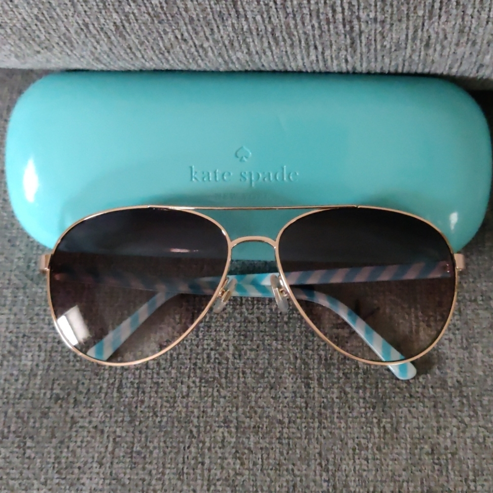 Kate Spade Aviator Sunglasses New with case